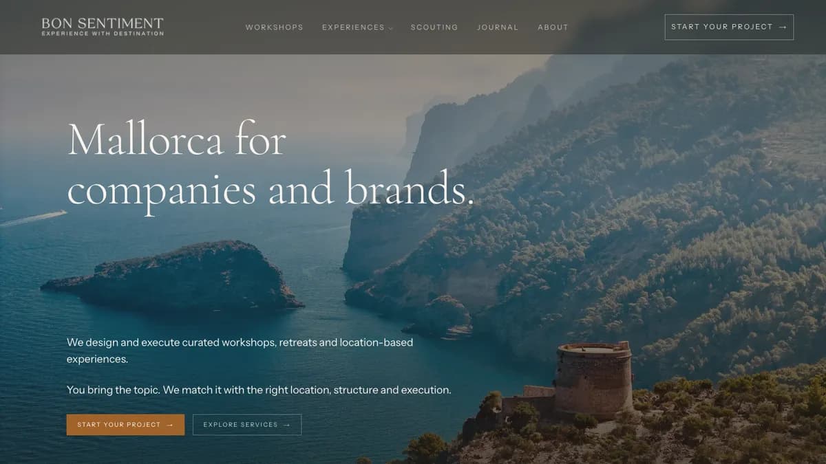 Bon Sentiment homepage